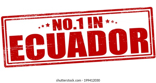 Stamp with text no one in Ecuador vector illustration