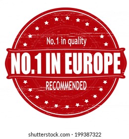 Stamp with text no one in Europe inside, vector illustration 