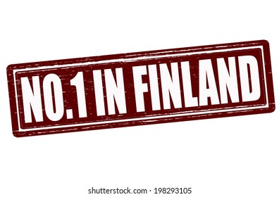 Stamp with text no one in Finland inside, vector illustration