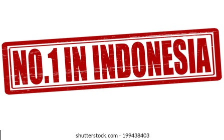 Stamp with text no one in Indonesia vector illustration