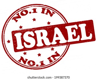Stamp with text no one in Israel inside, vector illustration 