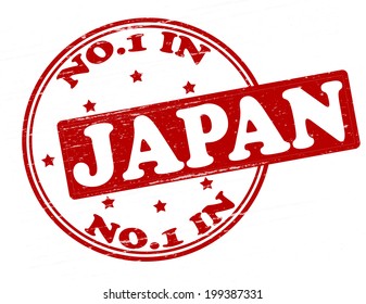 Stamp with text no one in Japan inside, vector illustration 
