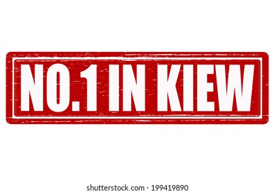 Stamp with text no one in Kiew vector illustration