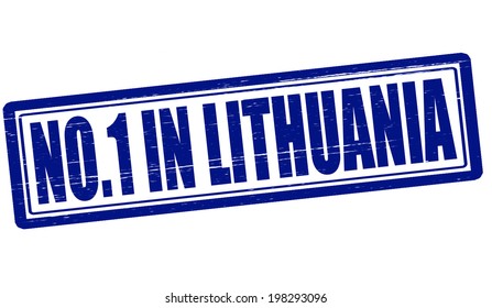 Stamp with text no one in Lithuania inside, vector illustration