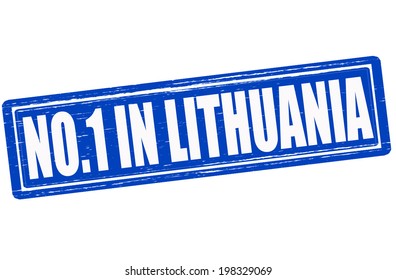 Stamp with text no one in Lithuania inside, vector illustration