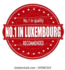 Stamp with text no one in Luxembourg inside, vector illustration 