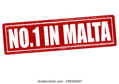 Stamp with text no one in Malta inside, vector illustration