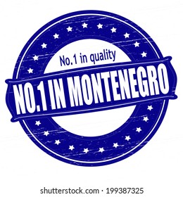 Stamp with text no one in Montenegro inside, vector illustration 