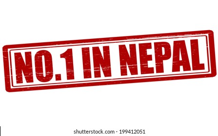Stamp with text no one in Nepal vector illustration