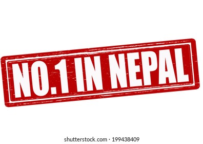 Stamp with text no one in Nepal vector illustration