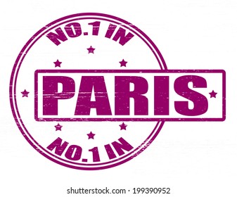 Stamp with text no one in Paris inside, vector illustration 