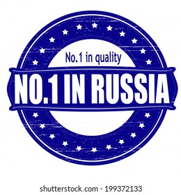Stamp with text no one in Russia inside, vector illustration 