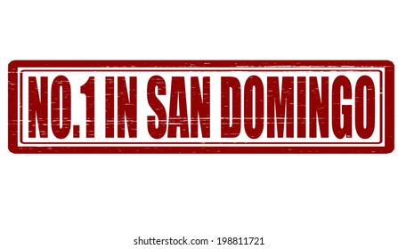 Stamp with text no one in San Domingo inside, vector illustration