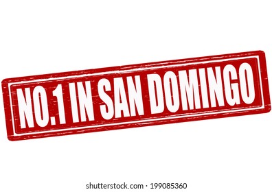 Stamp with text no one in San Domingo inside, vector illustration 