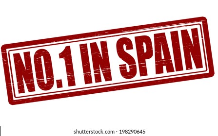Stamp with text no one in Spain inside, vector illustration
