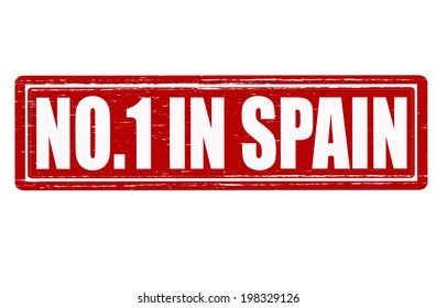Stamp with text no one in Spain inside, vector illustration