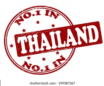 Stamp with text no one in Thailand inside, vector illustration 