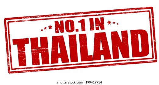 Stamp with text no one in Thailand vector illustration