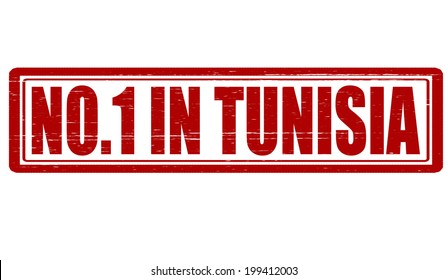 Stamp with text no one in Tunisia vector illustration