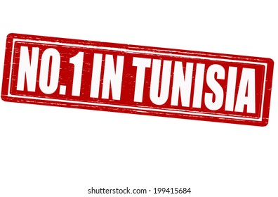 Stamp with text no one in Tunisia vector illustration