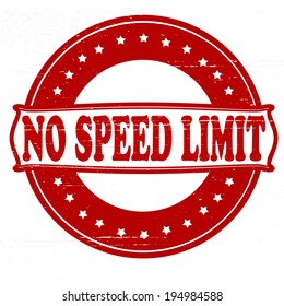 Stamp with text no speed limit inside,vector illustration