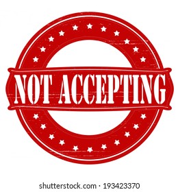 Stamp with text not accepting inside, vector illustration