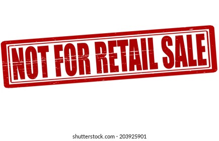 Stamp with text not for retail sale inside, vector illustration