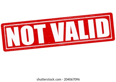 Stamp with text not valid inside,vector illustration