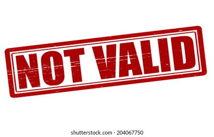 Stamp with text not valid inside,vector illustration