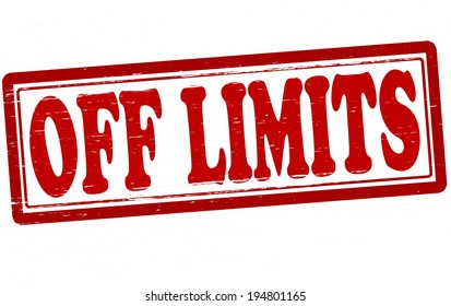 Stamp with text off limits inside, vector illustration