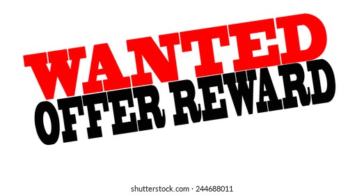 Stamp with text offer reward inside, vector illustration