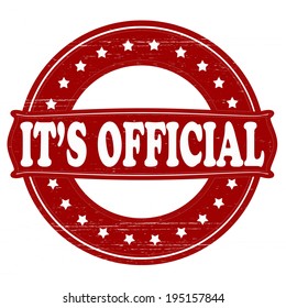 Stamp with text it's official inside,vector illustration