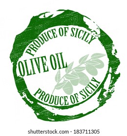 Stamp with text olive oil inside,vector illustration