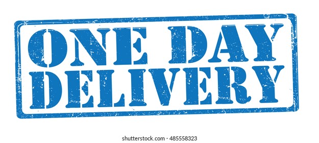 stamp with text "one day delivery" isolated on white background. Vector illustration