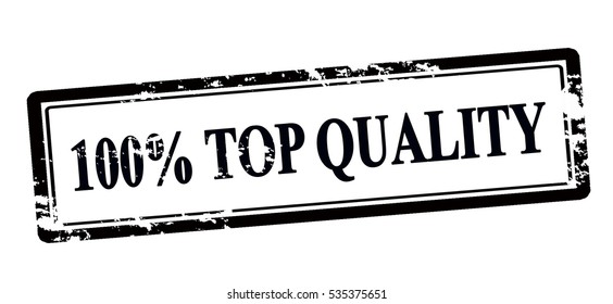 Stamp with text one hundred percent top quality inside, vector illustration