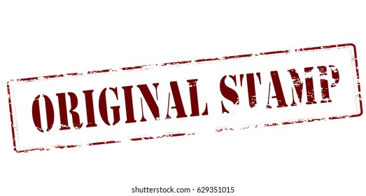 Stamp with text original stamp inside, vector illustration