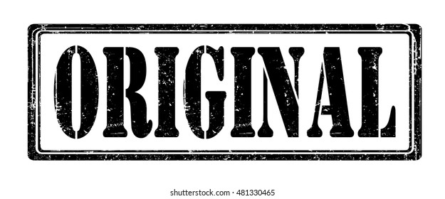 stamp with text "original" isolated on white background. Vector illustration.