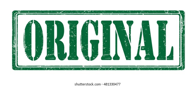 stamp with text "original" isolated on white background. Vector illustration.