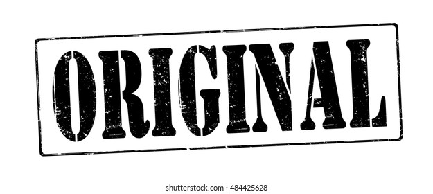 stamp with text "original" isolated on white background. Vector illustration