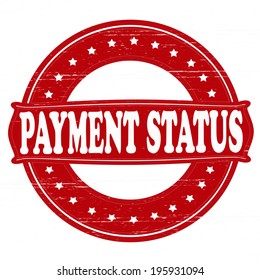 Stamp with text payment status inside, vector illustration
