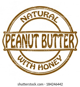 Stamp with text peanut butter inside, vector illustration