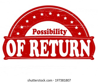 Stamp with text possibility of return inside, vector illustration