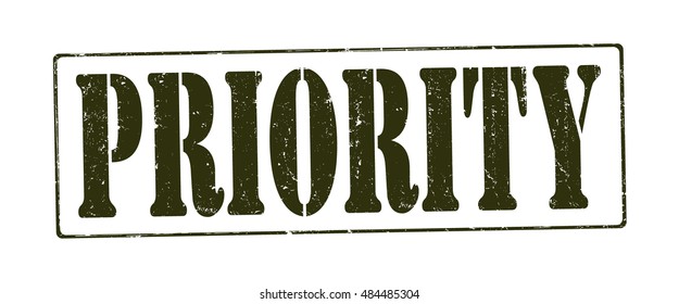 stamp with text "priority" isolated on white background. Vector illustration