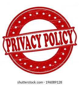 Stamp with text privacy policy inside,vector illustration