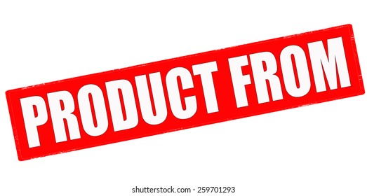 Stamp with text product from inside, vector illustration