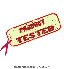 stamp with text product Tested vector illustration
