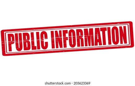 Stamp with text public information inside, vector illustration