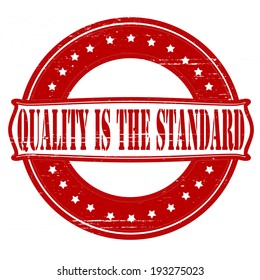 Stamp with text quality is the standard inside, vector illustration