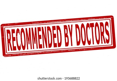 Stamp with text recommended by doctors inside,vector illustration
