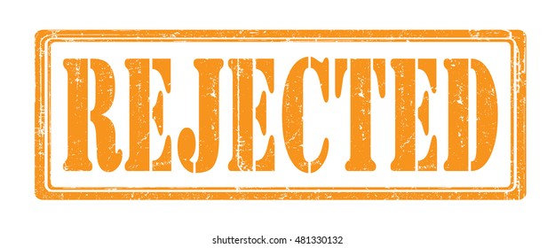 stamp with text "rejected" isolated on white background. Vector illustration.